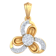 18K Gold & Diamond Pendant Set KRB40073P