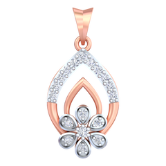 18K Gold & Diamond Pendant Set KRB40077P