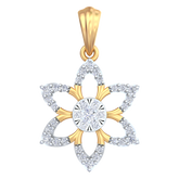 18K Gold & Diamond Floral Pendant Set KRB40079P