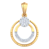 18K Gold & Diamond Floral Pendant Set KRB40080P