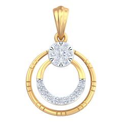 18K Gold & Diamond Pendant Set KRB40080P