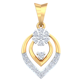 18K Gold & Diamond Floral Pendant Set KRB40081P