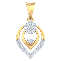 18K Gold & Diamond Pendant Set KRB40081P