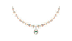 14K Gold & Diamond Gemstone Necklace Set KRB44119NR-A