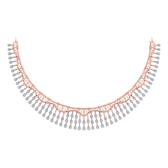 14K Gold & Diamond Choker Necklace Set KRB44185N