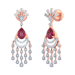 14K Gold & Diamond Women Gemstone Earring KRB44187ER