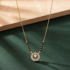 Gold & Diamond Modern Beaded Mangalsutra For Women KRC50163