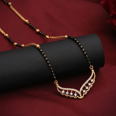 Gold & Diamond Bridal Floral Mangalsutra For Women KRC50168