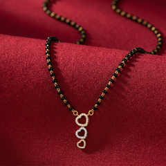 Gold & Diamond Heart Mangalsutra For Women KRC50184