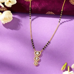 Gold & Diamond Heart Mangalsutra For Women KRC50198