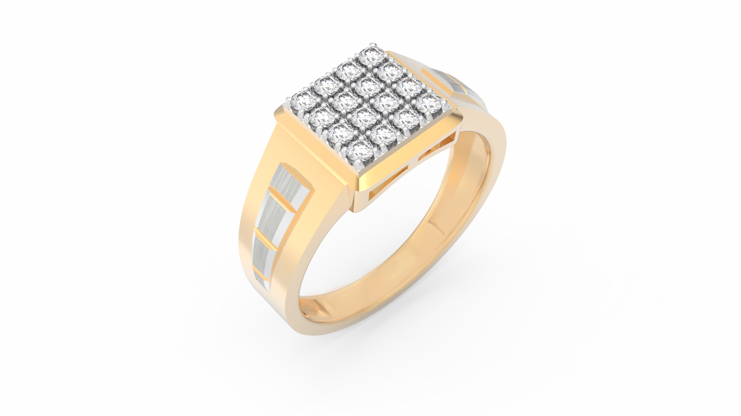 18K Gold & Diamond Ring for Men KRC60129