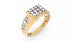 18K Gold & Diamond Ring For Men KRC60136
