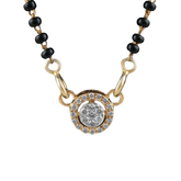 18K Gold & Diamond Beaded Mangalsutra For Women KRF90021