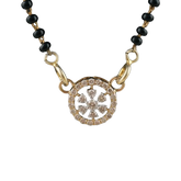 18K Gold & Diamond Beaded Mangalsutra For Women KRF90022