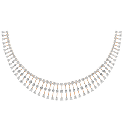 14K Gold & Diamond Choker Necklace Set KRH44050N