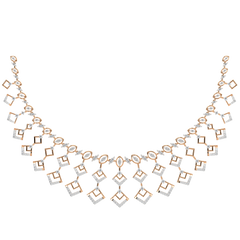 14K Gold & Diamond Choker Necklace Set KRH44127N