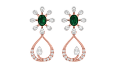 14K Gold & Diamond Women Gemstone Earring KRI44004ER