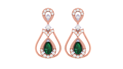 14K Gold & Diamond Women Earring KRI44010EG