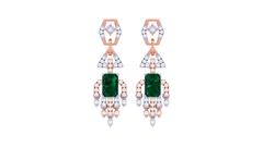 14K Gold & Diamond Women Gemstone Earring KRI44016EG