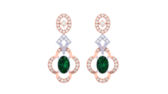 14K Gold & Diamond Women Gemstone Earring KRI44017ER