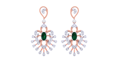 14K Gold & Diamond Women Gemstone Earring KRI44020ER