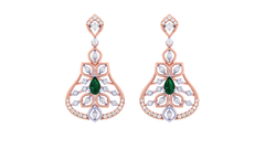 14K Gold & Diamond Women Gemstone Earring KRI44022EG