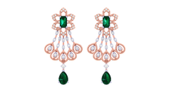 14K Gold & Diamond Women Gemstone Earring KRI44023ER