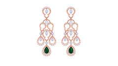 14K Gold & Diamond Women Gemstone Earring KRI44029ER