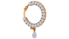 18K Gold & Diamond Nose Pin KRJ50264