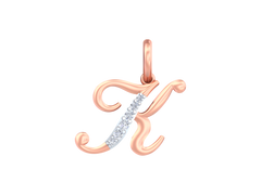 18K Gold & Diamond Initial Pendant KRK20085