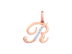 18K Gold & Diamond Initial Pendant KRK20089