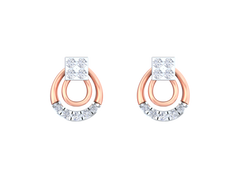 18K Gold & Diamond Women Front Back Earring KRK30028