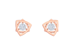 18K Gold & Diamond Solitaire Women Earring KRK30040