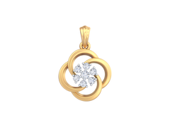 18K Gold & Diamond Pendant Set KRK40089P