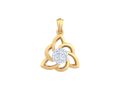 18K Gold & Diamond Pendant Set KRK40090P