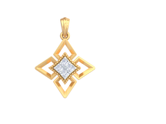 18K Gold & Diamond Pendant Set KRK40091P