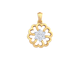 18K Gold & Diamond Floral Pendant Set KRK40092P
