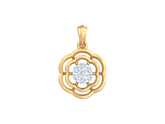18K Gold & Diamond Floral Pendant Set KRK40093P