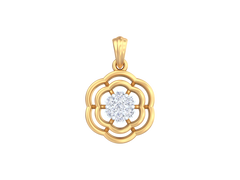 18K Gold & Diamond Pendant Set KRK40093P