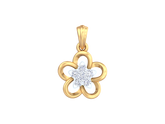 18K Gold & Diamond Floral Pendant Set KRK40095P