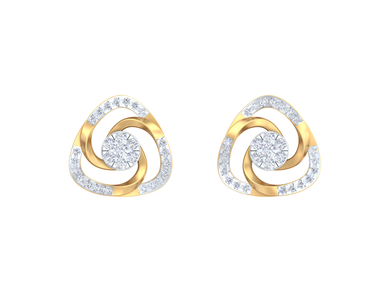 Yellow Gold Diamond Earring | under 40k