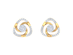 Yellow Gold Diamond Earring | under 40k