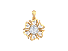 18K Gold & Diamond Pendant Set KRK40100P