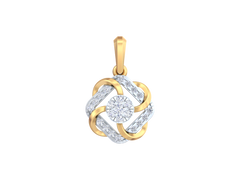 18K Gold & Diamond Floral Pendant Set KRK40105P