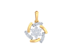 18K Gold & Diamond Floral Pendant Set KRK40108P