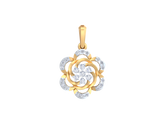 18K Gold & Diamond Floral Pendant Set KRK40109P