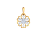 18K Gold & Diamond Floral Pendant Set KRK40110P
