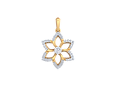 18K Gold & Diamond Floral Pendant Set KRK40111P