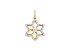 18K Gold & Diamond Floral Pendant Set KRK40111P