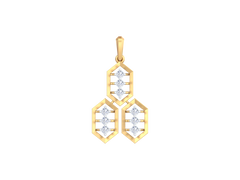 18K Gold & Diamond Pendant Set KRK40112P